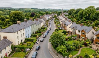 A residential street of Irish homes