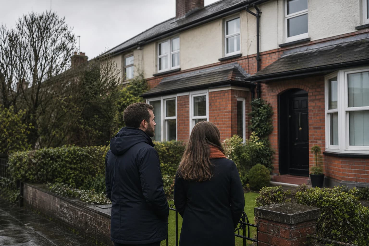 Illustrative homebuyers viewing an Irish house