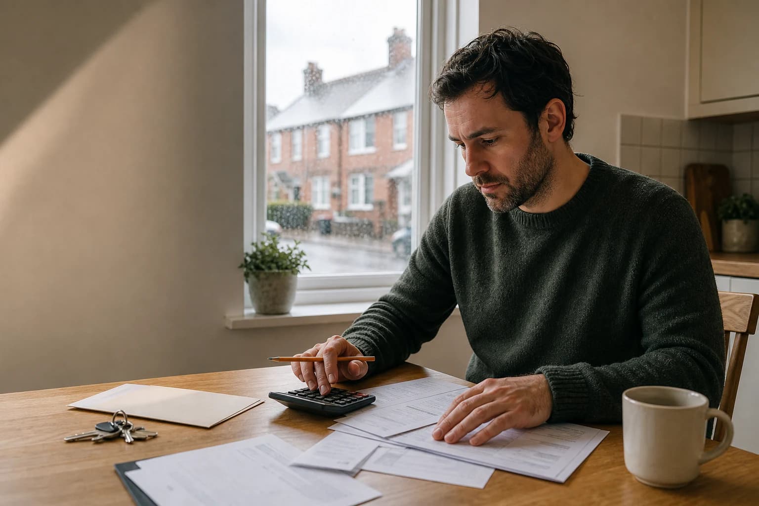 Illustrative buyer reviewing home ownership costs
