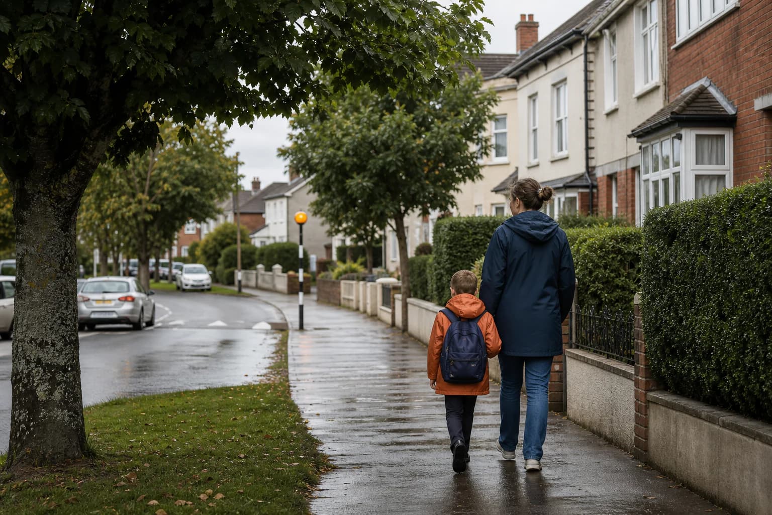 Illustrative Irish neighbourhood near schools and commute routes
