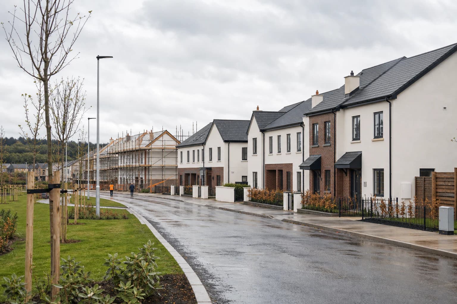 Illustrative Irish new-build homes on an estate near Abbeyleix, Co. Laois