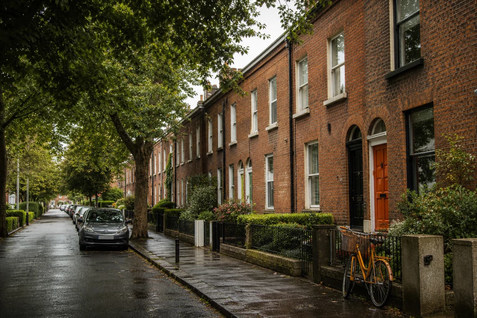 Illustrative Irish row of terraced houses near Skerries