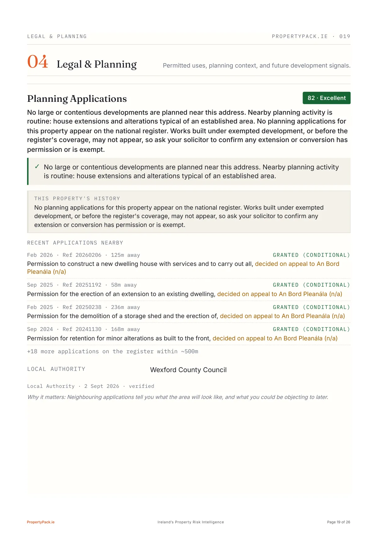 Sample report page 19 of 26: What's being built around you